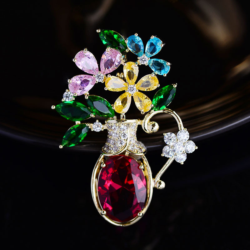 Women Accessories Bouquet - Элегантная зимняя брошь-заколка OKILY для шапки