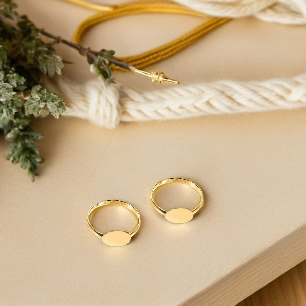 Ring Set Adjustable - 50 шт. 10 мм плоские заготовки