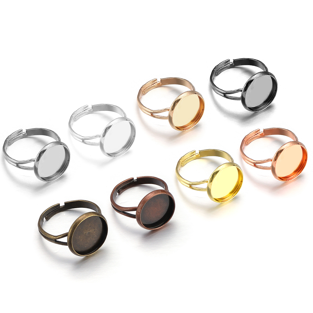Ring Set Adjustable - 10 шт./лот, регулируемые заготовки для колец,