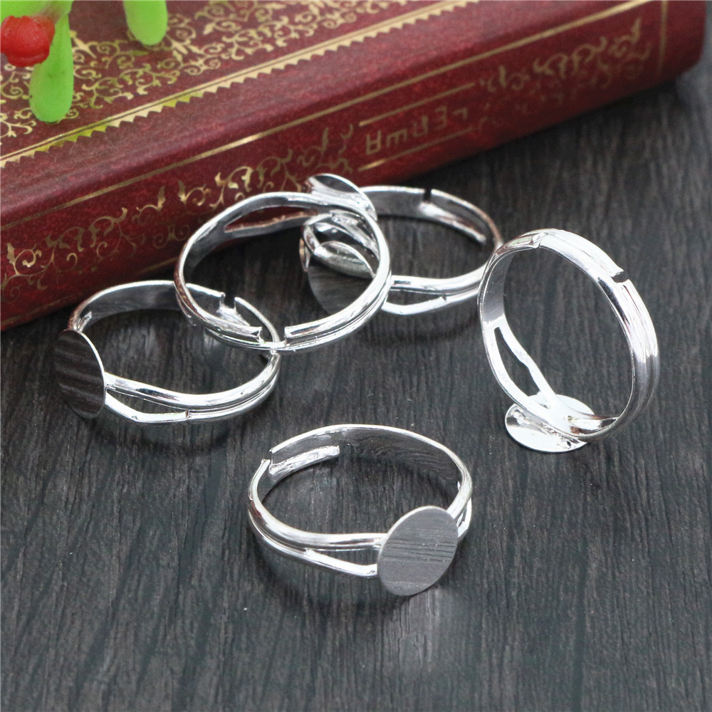 6/8/10/12 мм 10 шт. посеребрен – обзор и цена Ring Set Adjustable