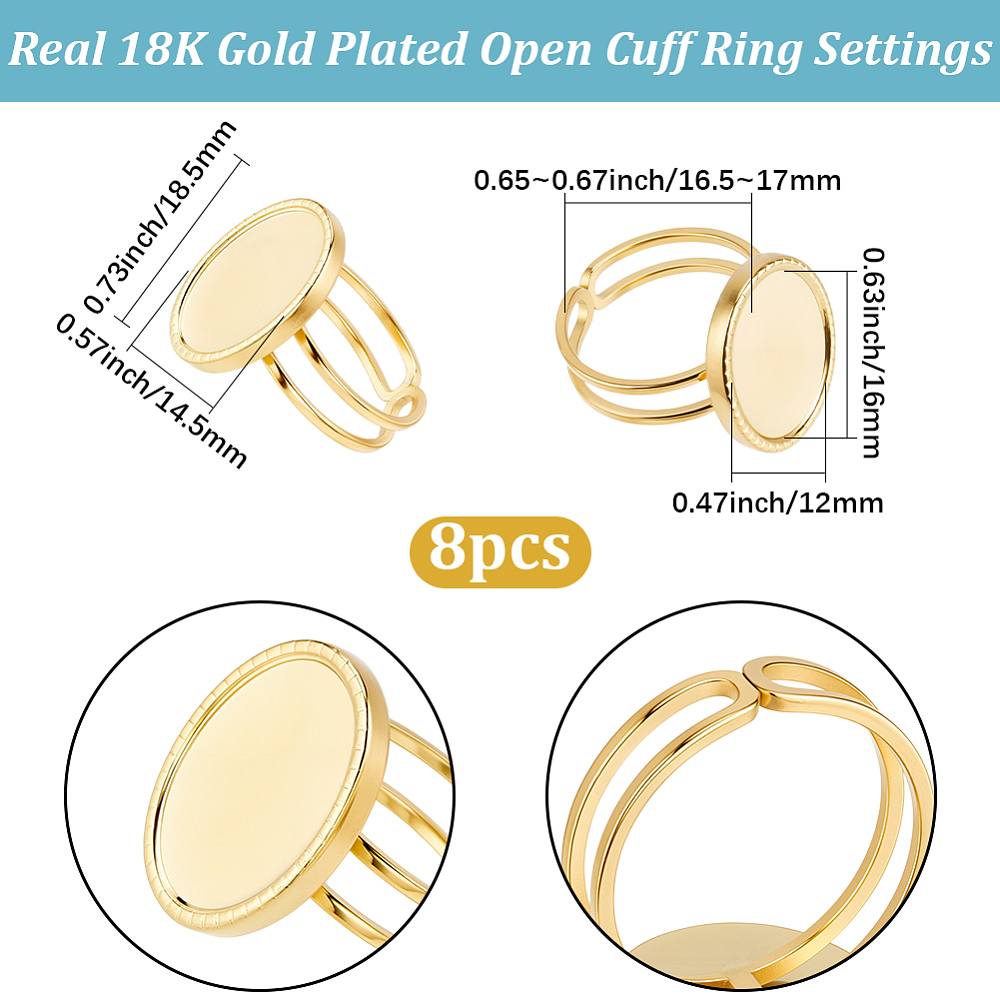 1 коробка, 8 шт. основ для кол – обзор и цена Ring Set Adjustable